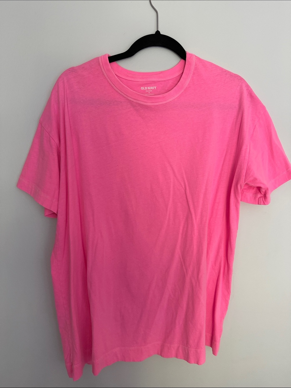 Old Navy Hot Pink Crewneck Tunic Tee